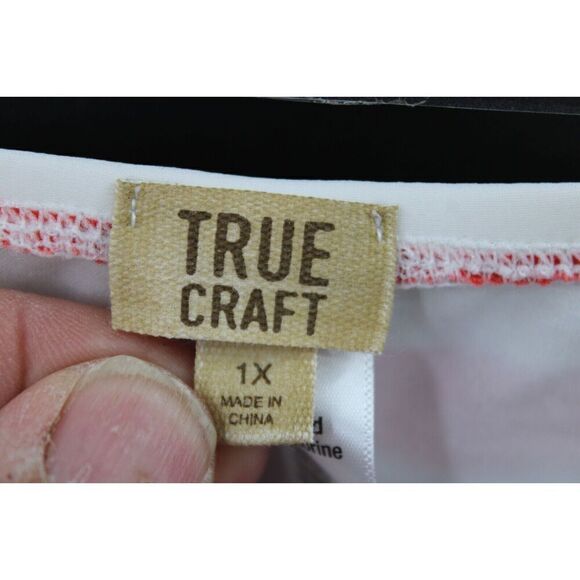 TRUE CRAFT PLUS SIZE 1X SWIM BOTTOMS RED WHITE STRIPE W/BLUE DRAWSTRING - Picture 6 of 7